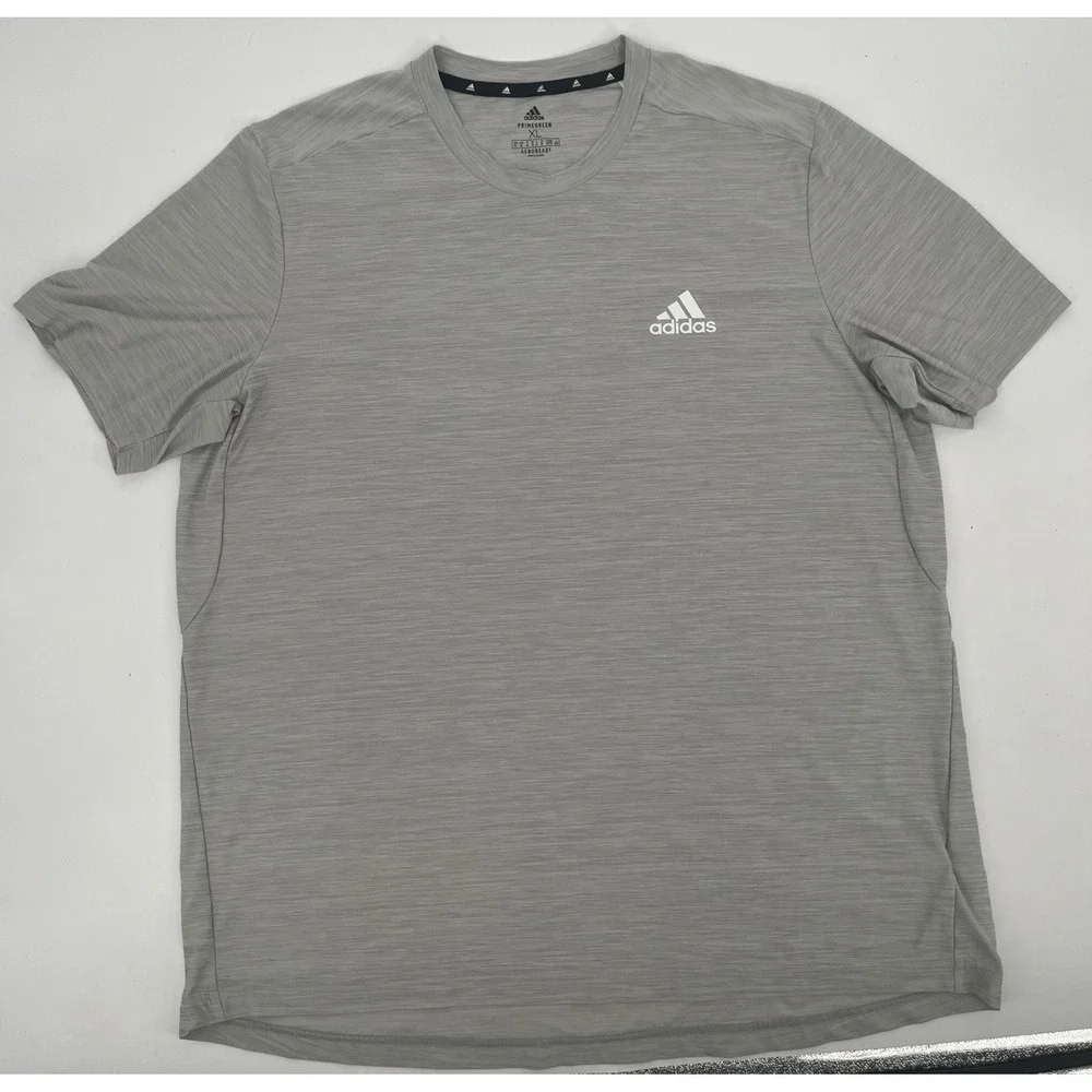 Gray adidas Primegreen Aeroready athletic Tshirt Shirt Men's XL